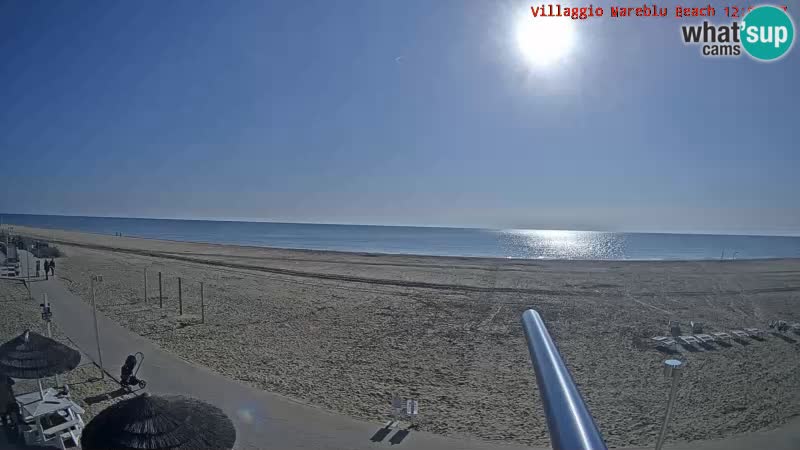 Webcam en direct de la plage Villaggio Mare Blu Bibione Pineda – Italie