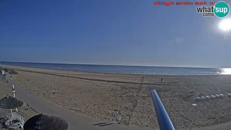 Spletna kamera na plaži v živo Villaggio Mare Blu Bibione Pineda – Italija