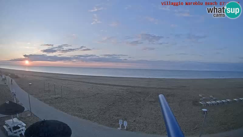 Playa webcam en vivo Villaggio Mare Blu Bibione Pineda – Italia