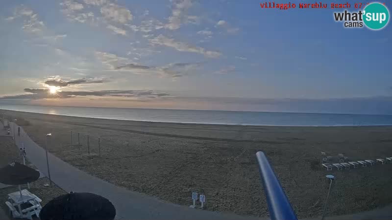 Spletna kamera na plaži v živo Villaggio Mare Blu Bibione Pineda – Italija