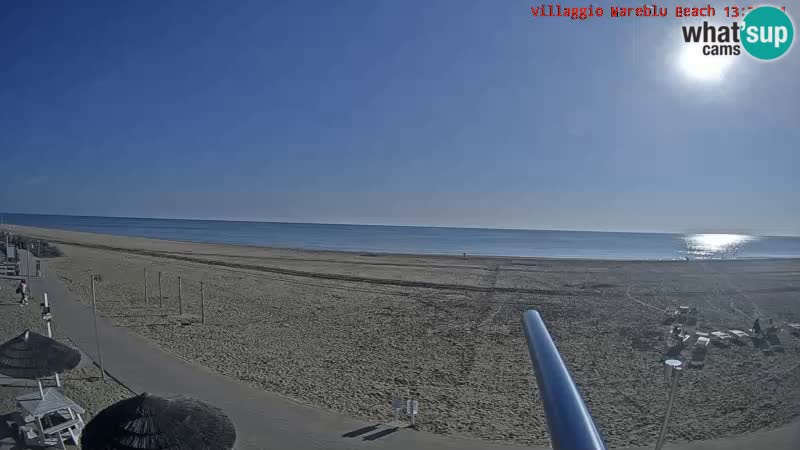 Spletna kamera na plaži v živo Villaggio Mare Blu Bibione Pineda – Italija