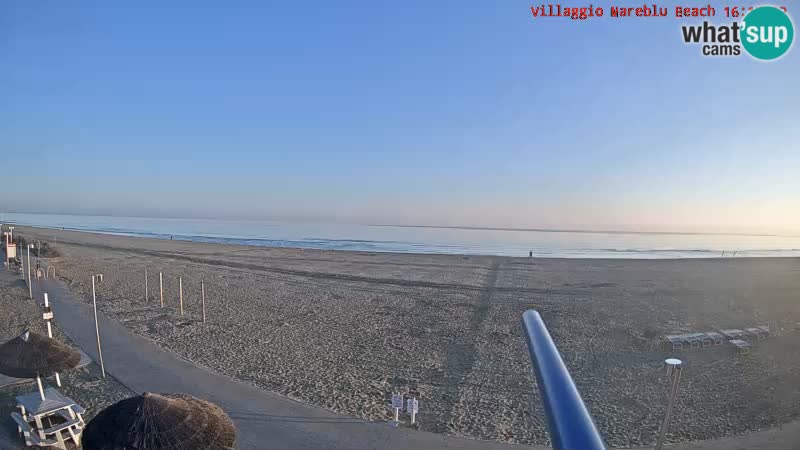 Webcam en direct de la plage Villaggio Mare Blu Bibione Pineda – Italie