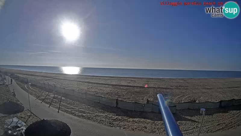 Spletna kamera na plaži v živo Villaggio Mare Blu Bibione Pineda – Italija
