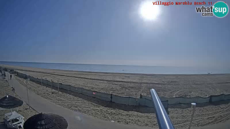 Spiaggia Webcam Villaggio Mare Blu Bibione Pineda