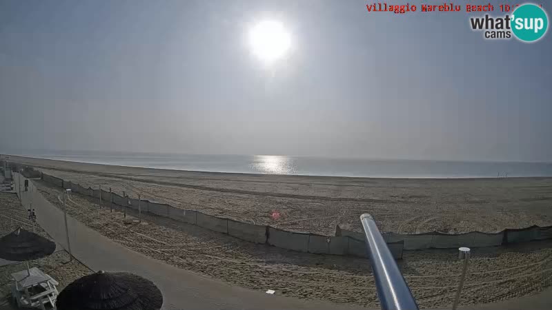Spletna kamera na plaži v živo Villaggio Mare Blu Bibione Pineda – Italija