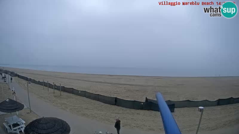Spletna kamera na plaži v živo Villaggio Mare Blu Bibione Pineda – Italija