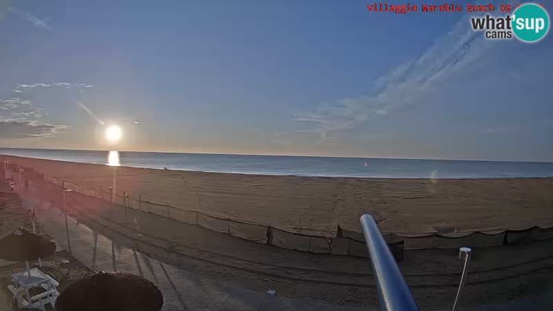Spletna kamera na plaži v živo Villaggio Mare Blu Bibione Pineda – Italija