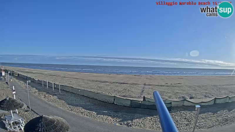 Spletna kamera na plaži v živo Villaggio Mare Blu Bibione Pineda – Italija