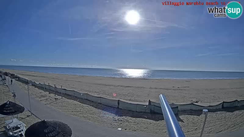Spletna kamera na plaži v živo Villaggio Mare Blu Bibione Pineda – Italija