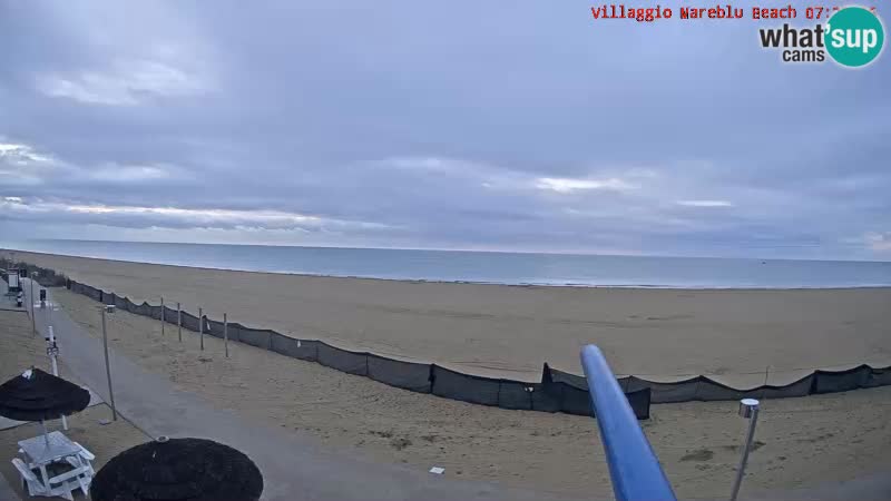 Spletna kamera na plaži v živo Villaggio Mare Blu Bibione Pineda – Italija