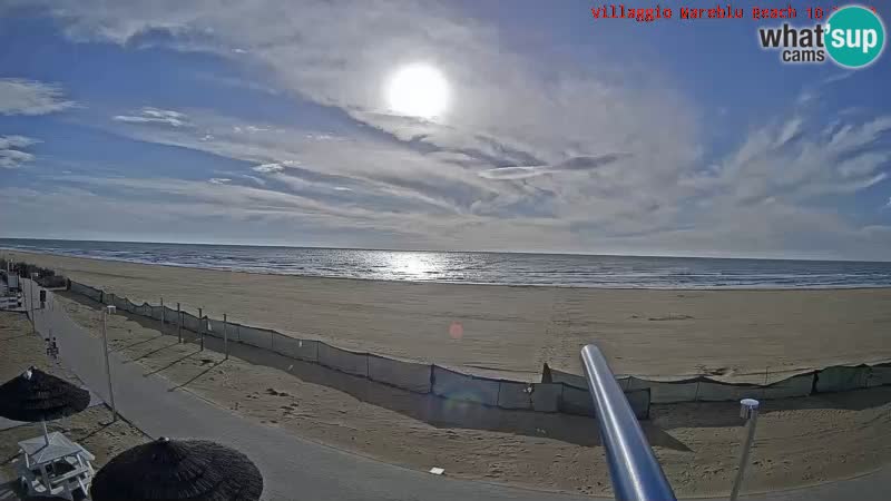 Webcam en direct de la plage Villaggio Mare Blu Bibione Pineda – Italie