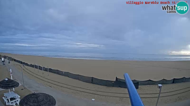 Spletna kamera na plaži v živo Villaggio Mare Blu Bibione Pineda – Italija