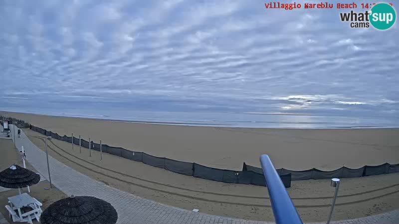 Playa webcam en vivo Villaggio Mare Blu Bibione Pineda – Italia