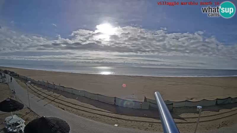 Webcam en direct de la plage Villaggio Mare Blu Bibione Pineda – Italie