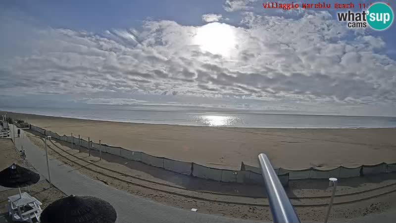 Playa webcam en vivo Villaggio Mare Blu Bibione Pineda – Italia