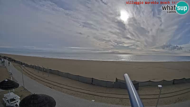 Playa webcam en vivo Villaggio Mare Blu Bibione Pineda – Italia