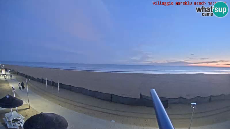 Playa webcam en vivo Villaggio Mare Blu Bibione Pineda – Italia