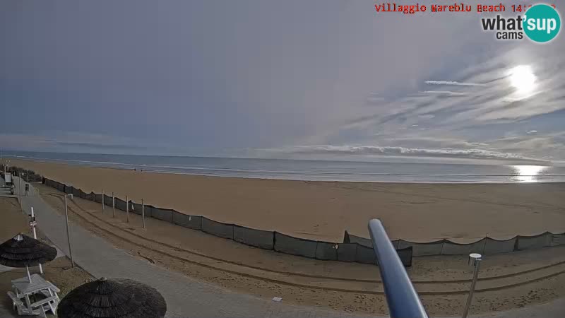 Playa webcam en vivo Villaggio Mare Blu Bibione Pineda – Italia