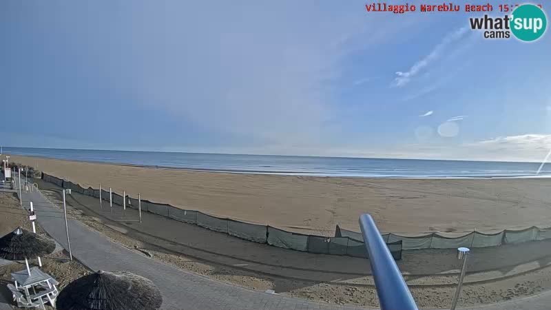 Playa webcam en vivo Villaggio Mare Blu Bibione Pineda – Italia
