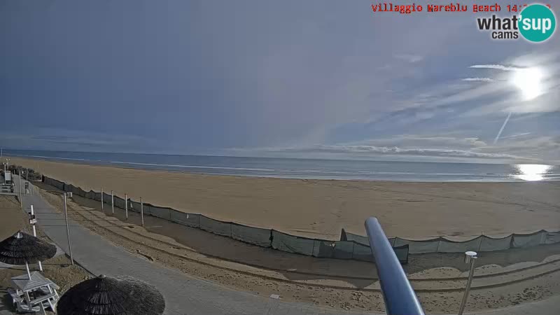 Webcam en direct de la plage Villaggio Mare Blu Bibione Pineda – Italie