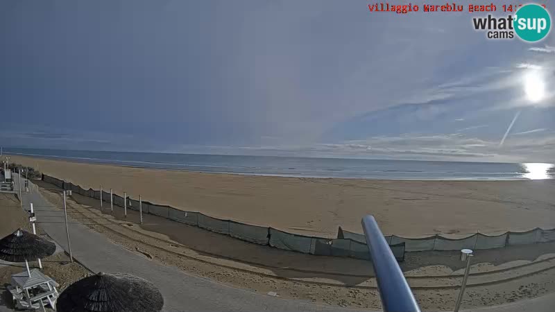 Spletna kamera na plaži v živo Villaggio Mare Blu Bibione Pineda – Italija