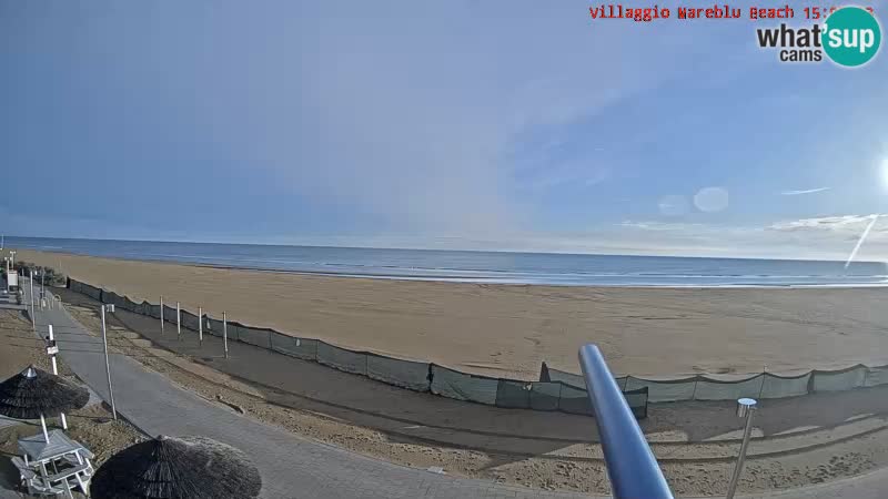 Webcam en direct de la plage Villaggio Mare Blu Bibione Pineda – Italie