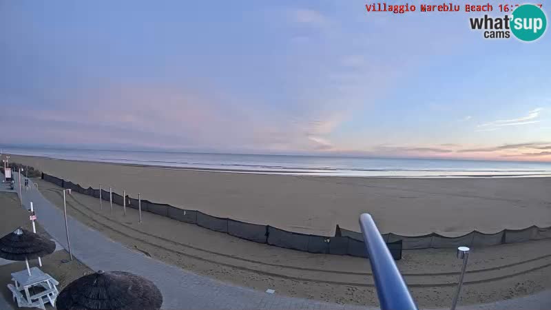 Webcam en direct de la plage Villaggio Mare Blu Bibione Pineda – Italie