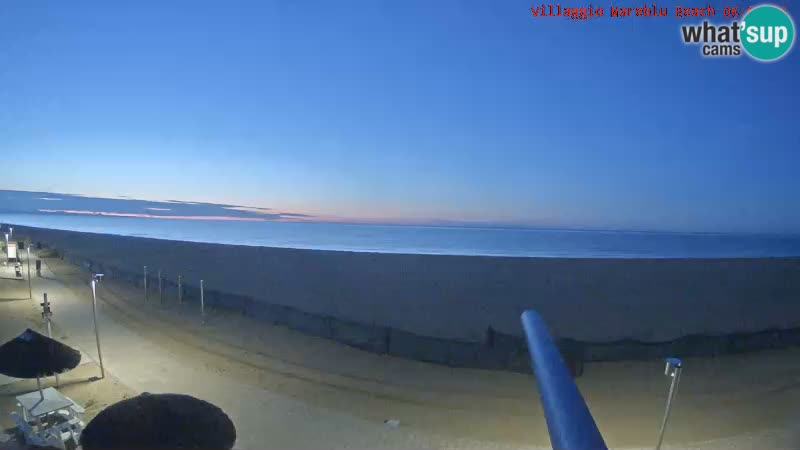 Playa webcam en vivo Villaggio Mare Blu Bibione Pineda – Italia