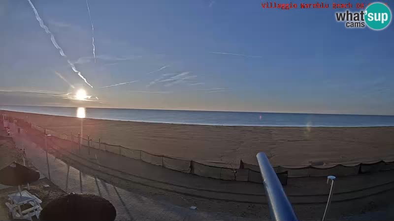 Spletna kamera na plaži v živo Villaggio Mare Blu Bibione Pineda – Italija