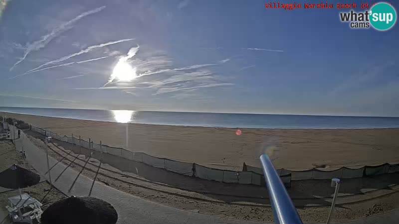 Webcam en direct de la plage Villaggio Mare Blu Bibione Pineda – Italie
