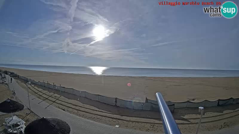 Webcam en direct de la plage Villaggio Mare Blu Bibione Pineda – Italie