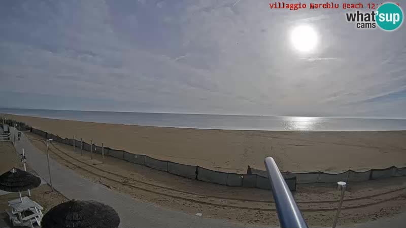 Playa webcam en vivo Villaggio Mare Blu Bibione Pineda – Italia