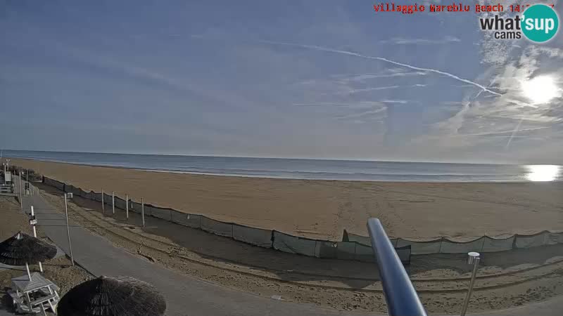 Playa webcam en vivo Villaggio Mare Blu Bibione Pineda – Italia