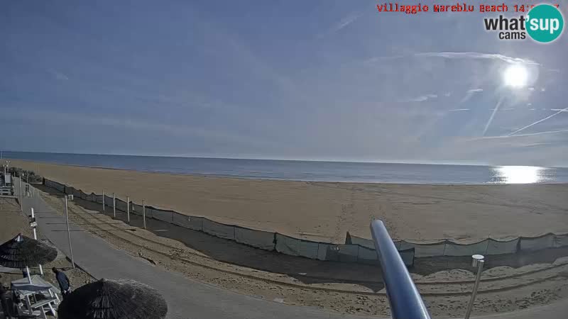 Playa webcam en vivo Villaggio Mare Blu Bibione Pineda – Italia