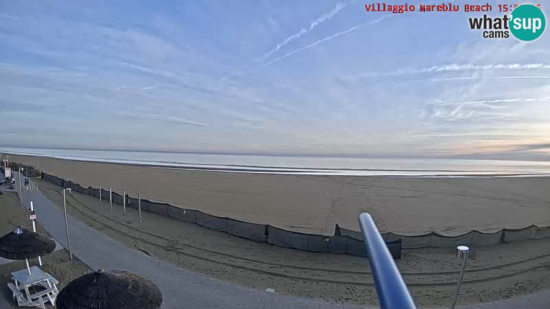 Webcam en direct de la plage Villaggio Mare Blu Bibione Pineda – Italie