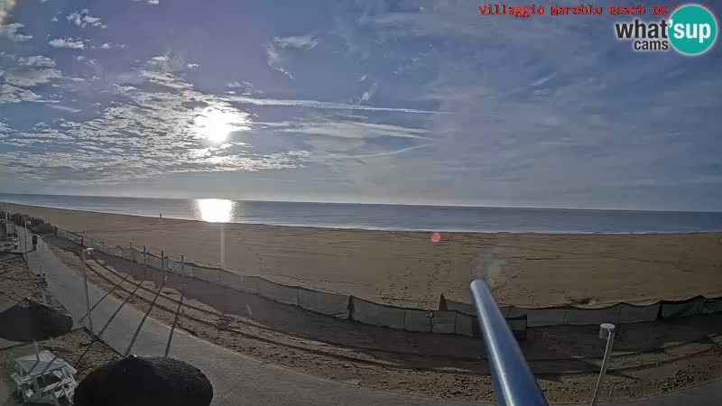 Playa webcam en vivo Villaggio Mare Blu Bibione Pineda – Italia