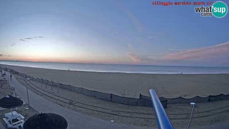Playa webcam en vivo Villaggio Mare Blu Bibione Pineda – Italia