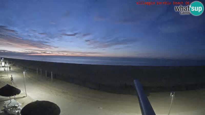 Playa webcam en vivo Villaggio Mare Blu Bibione Pineda – Italia