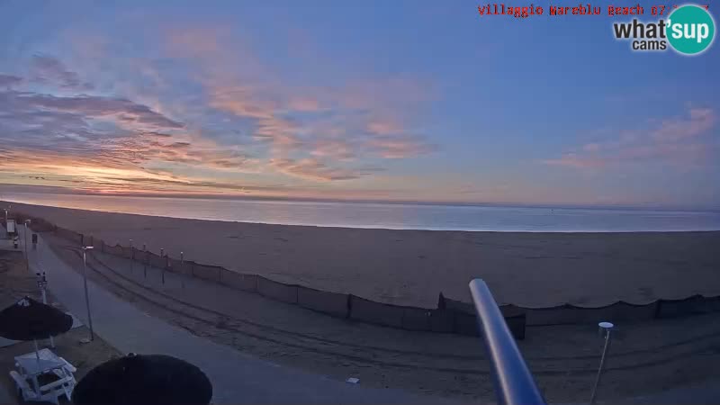 Playa webcam en vivo Villaggio Mare Blu Bibione Pineda – Italia