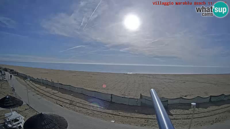 Playa webcam en vivo Villaggio Mare Blu Bibione Pineda – Italia