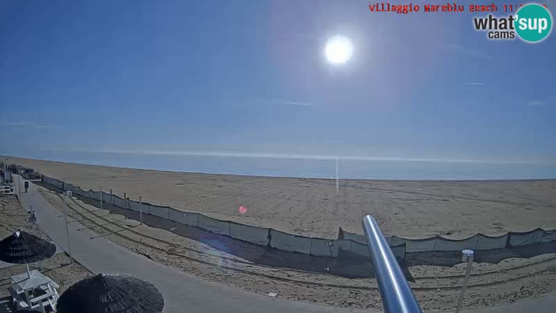 Playa webcam en vivo Villaggio Mare Blu Bibione Pineda – Italia