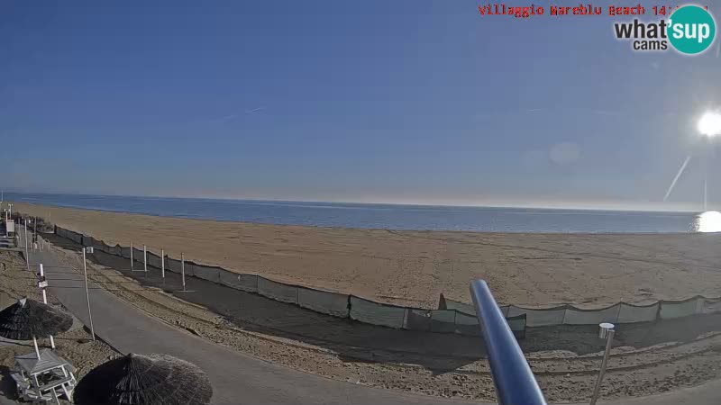 Spletna kamera na plaži v živo Villaggio Mare Blu Bibione Pineda – Italija