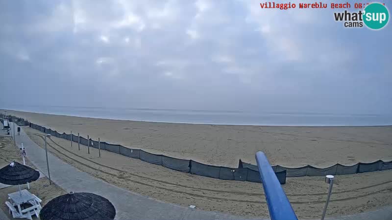 Spletna kamera na plaži v živo Villaggio Mare Blu Bibione Pineda – Italija