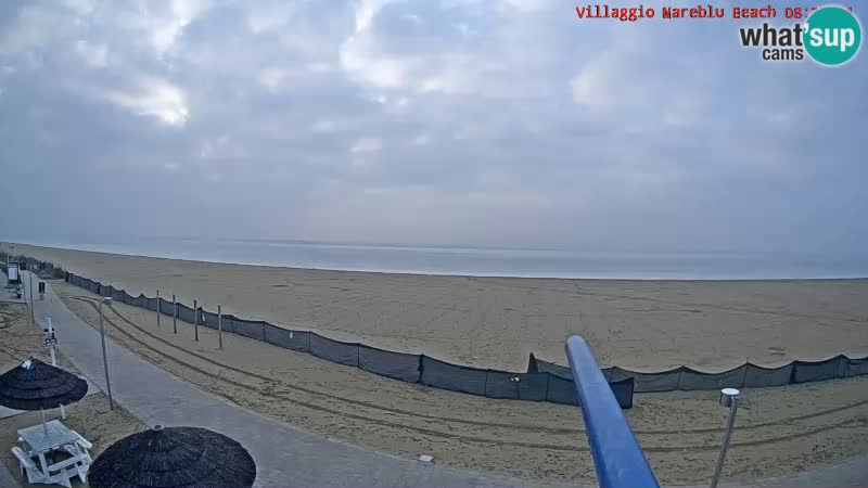 Webcam en direct de la plage Villaggio Mare Blu Bibione Pineda – Italie