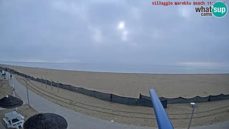 Webcam en direct de la plage Villaggio Mare Blu Bibione Pineda – Italie