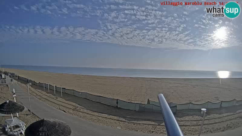 Webcam en direct de la plage Villaggio Mare Blu Bibione Pineda – Italie