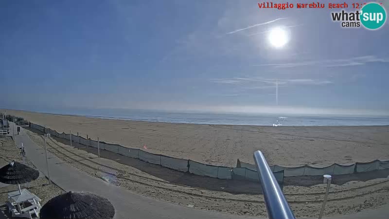 Spletna kamera na plaži v živo Villaggio Mare Blu Bibione Pineda – Italija
