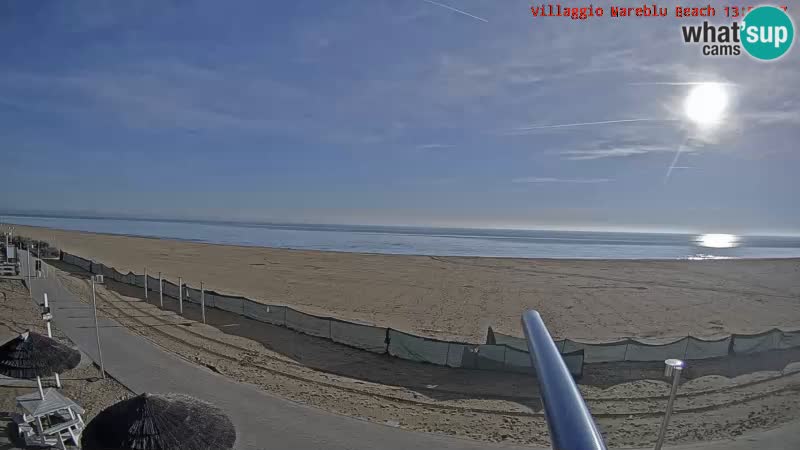 Spletna kamera na plaži v živo Villaggio Mare Blu Bibione Pineda – Italija