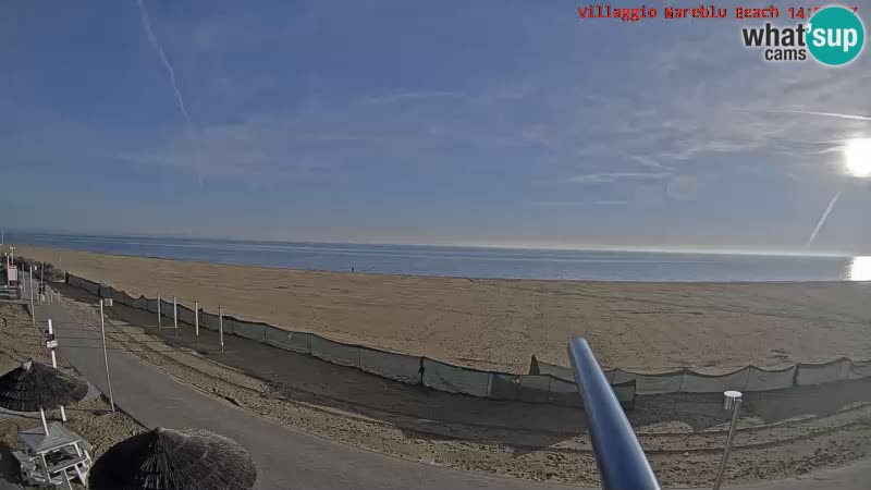 Webcam en direct de la plage Villaggio Mare Blu Bibione Pineda – Italie