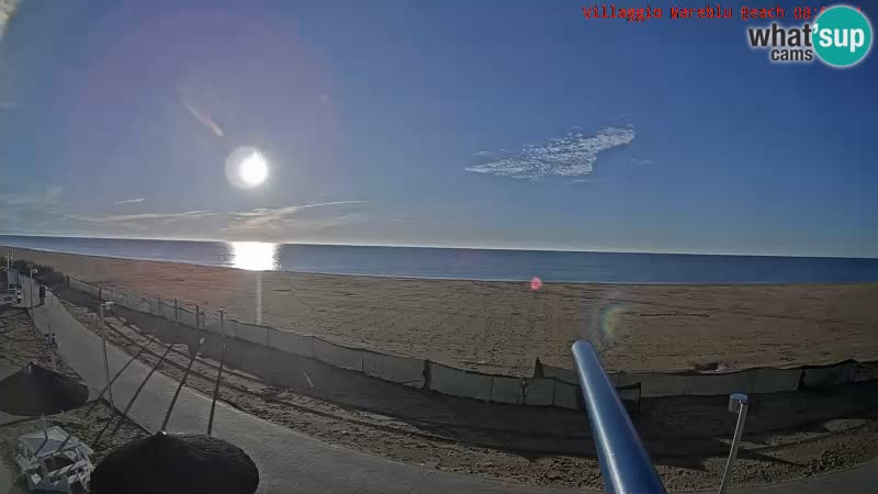 Spletna kamera na plaži v živo Villaggio Mare Blu Bibione Pineda – Italija